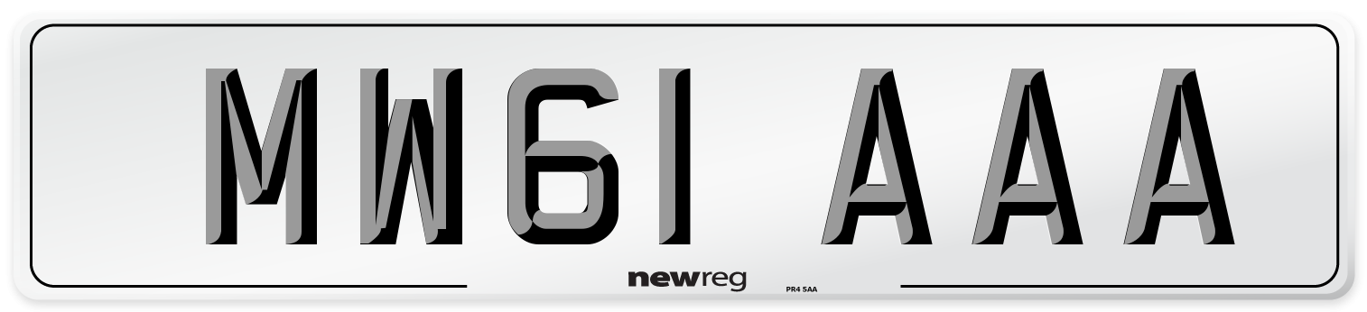 MW61 AAA Number Plate from New Reg